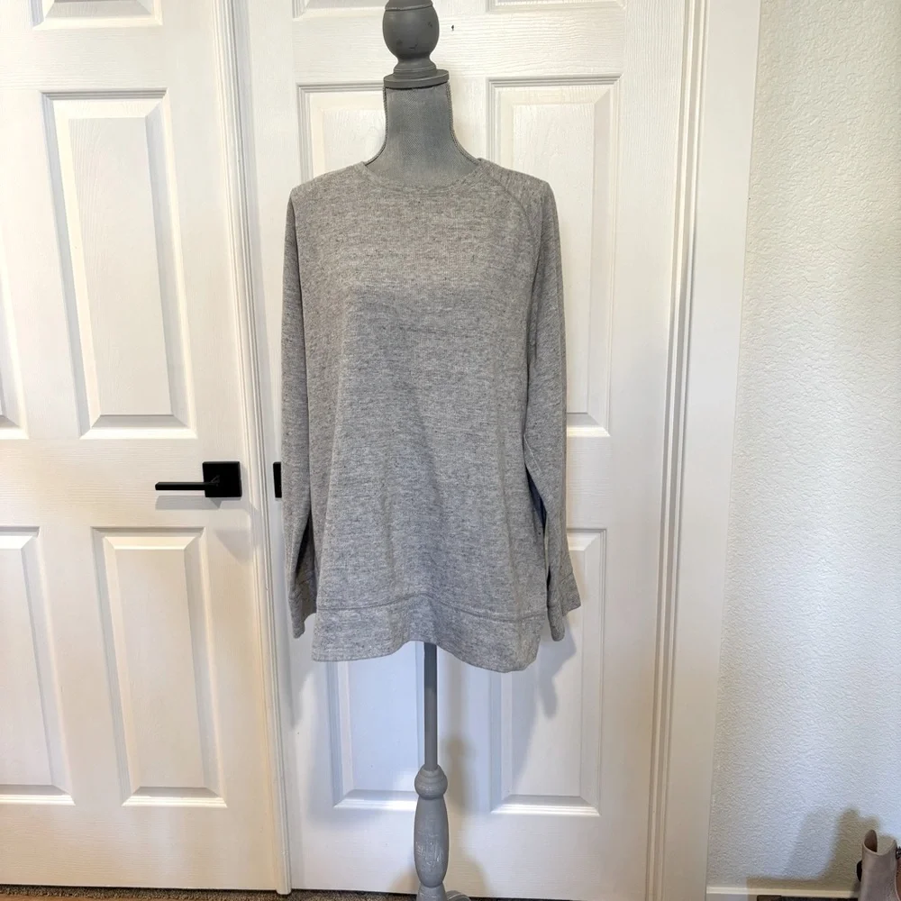 BANANA REPUBLIC Men’s Cotton Blend Sweater Heather Gray Crewneck Sweatshirt XXL‎